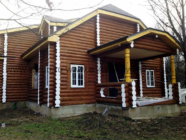 Изготовление и строительство сруба дома 19х35 в Тушинском парке