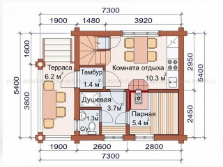 сруб бани проект 17