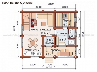 сруб бани проект 20