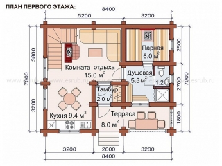 сруб бани проект 21
