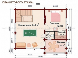 сруб бани проект 22