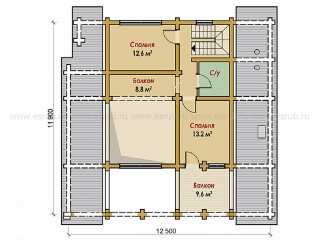 сруб дома проект 31 фото