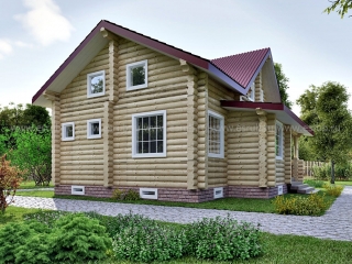 сруб дома проект 34 фото